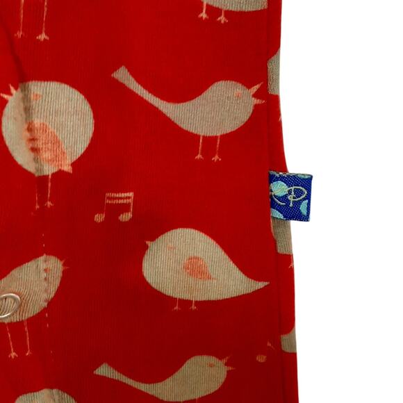 Kickee Pants Bamboo Sleeper Long Sleeve Snap Close Red Bird Baby 12-18mo FLAWED - Picture 5 of 6